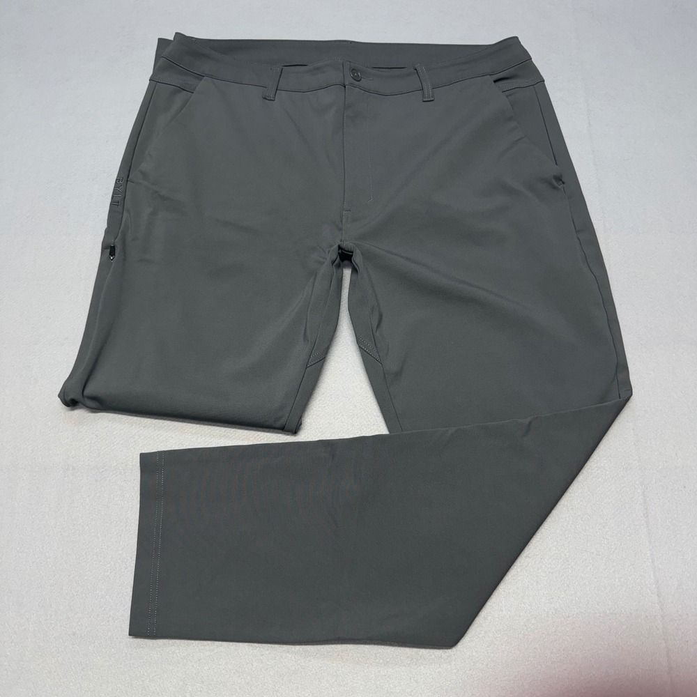 BYLT Premium Basics Everyday 2.0 Pant Mens 40 Gray Performance Workwear Travel